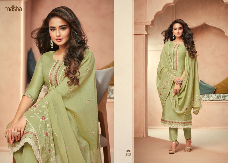 Maisha Maskeen Shiza Soft Silk With Beatiful Embroidery Work And Hand Work