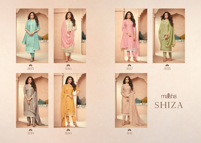 Maisha Maskeen Shiza Soft Silk With Beatiful Embroidery Work And Hand Work