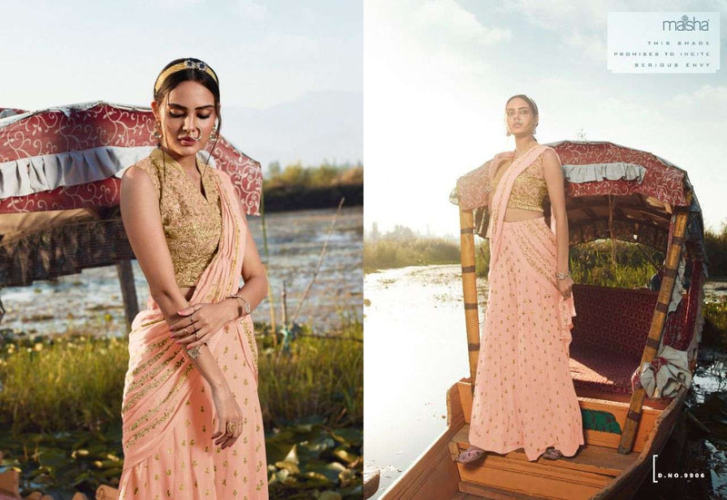 Maisha Veronica 9906 Viscose Net Beautiful Gota Heavy Embroidery Work