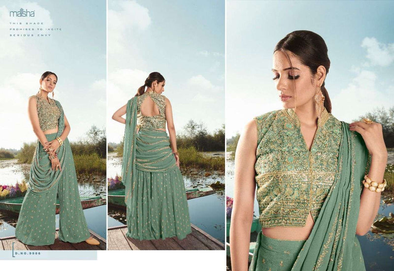 Maisha Veronica 9906 Viscose Net Beautiful Gota Heavy Embroidery Work