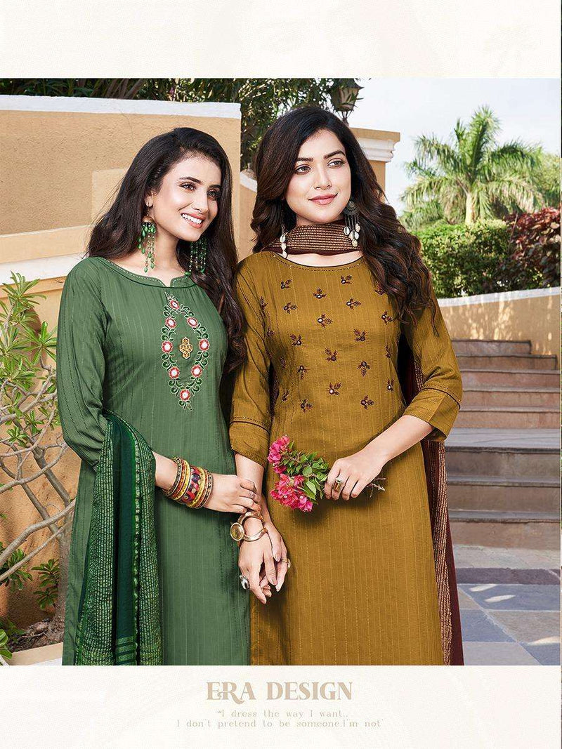 Manas Launch By Delight Vol 4 Chinon Silk With Embroidery And Hand Work Exclusive Readymade Salwar Suit