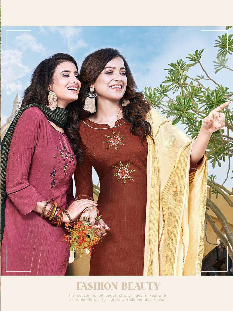 Manas Launch By Delight Vol 4 Chinon Silk With Embroidery And Hand Work Exclusive Readymade Salwar Suit