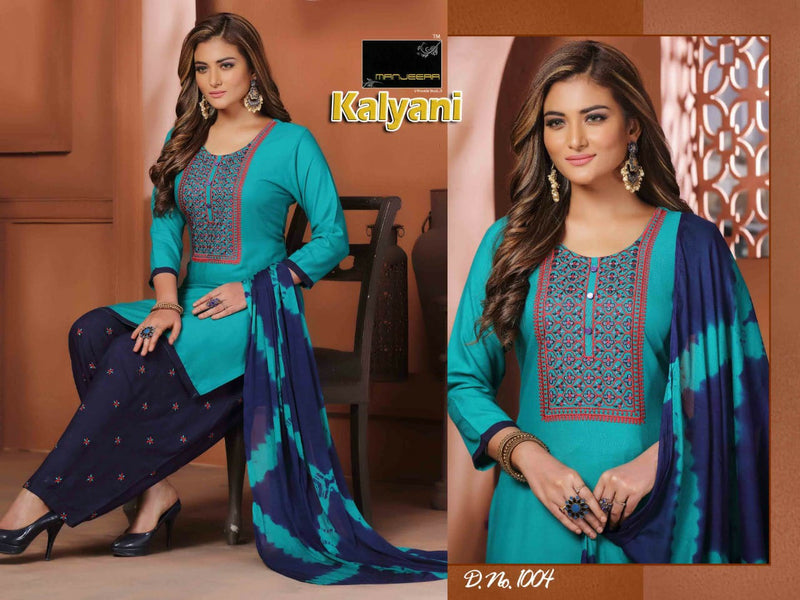 Manjeera Fashion Kalyani Rayon Work Casual Daily Wear Kurti