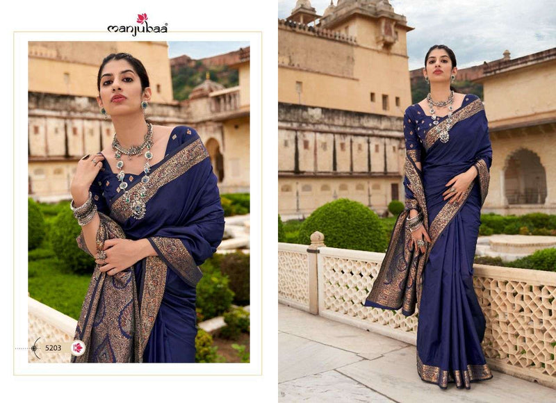 Manjubaa Fashion Maheen Silk Banarsi Silk Desinger Saree