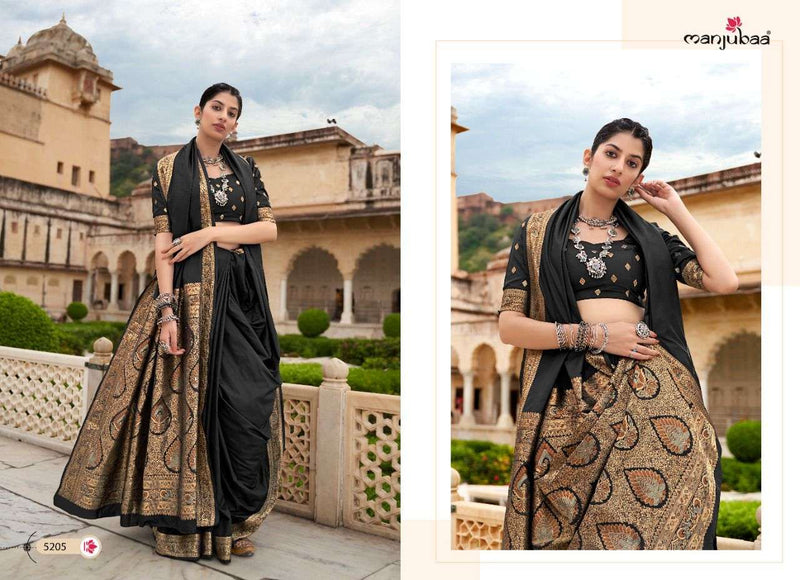 Manjubaa Fashion Maheen Silk Banarsi Silk Desinger Saree