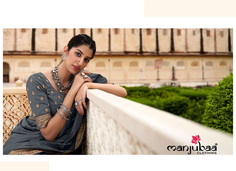 Manjubaa Fashion Maheen Silk Banarsi Silk Desinger Saree