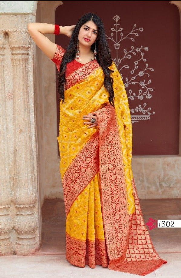 Manjubaa Launch By Series 1800 Soft Silk Printed Exclusive Traditional Wear Fancy Sarees