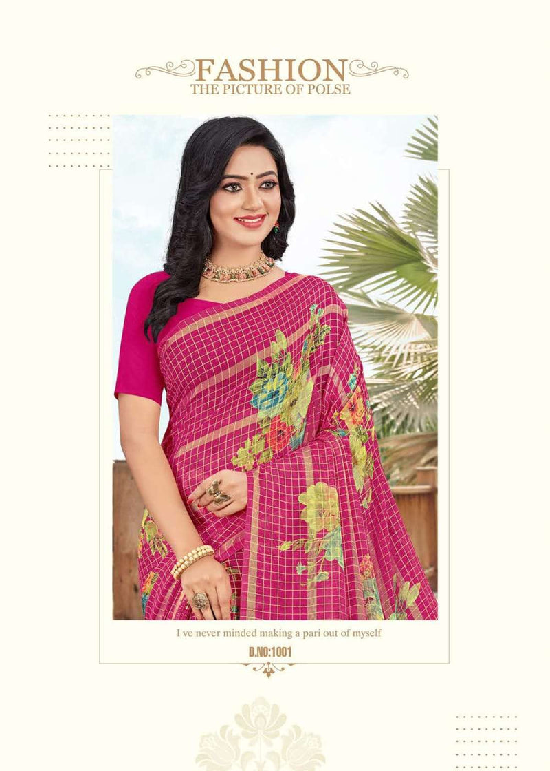 Mansarover Fashion Launch By Mohana Chiffon Printed Casual Wear Fancy Sarees With Blouse