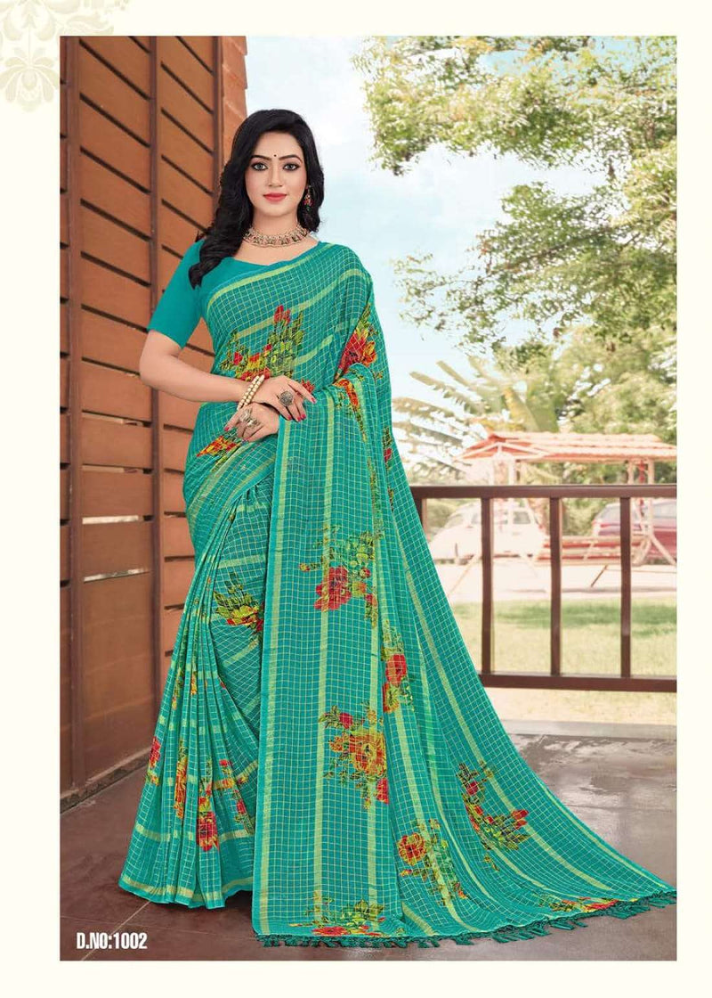 Mansarover Fashion Launch By Mohana Chiffon Printed Casual Wear Fancy Sarees With Blouse