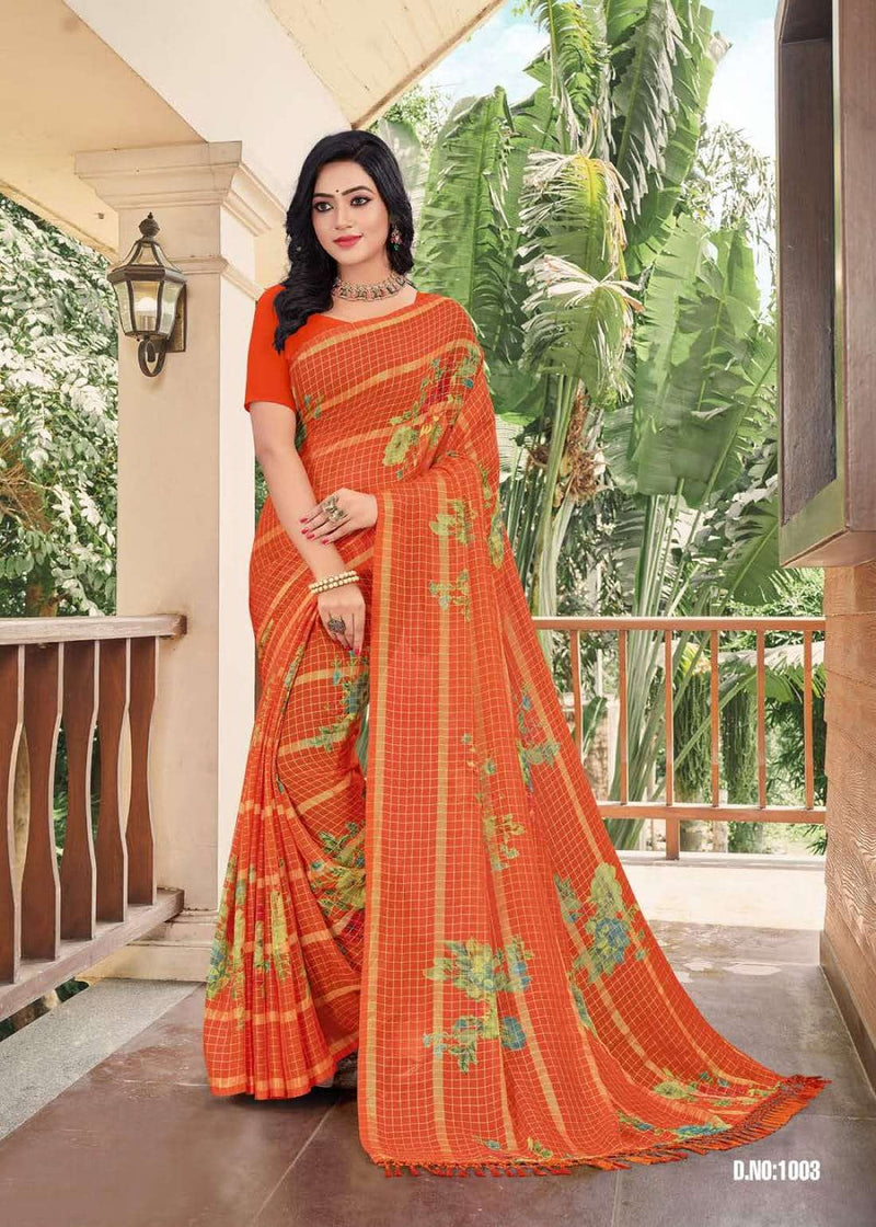 Mansarover Fashion Launch By Mohana Chiffon Printed Casual Wear Fancy Sarees With Blouse