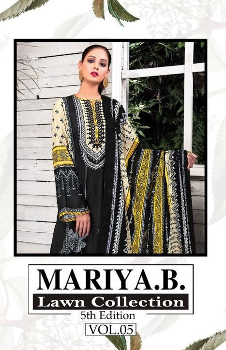 Mariya B Lawn Collection Vol 5 Pure Cotton Karachi Print Casual Wear Salwar Kameez
