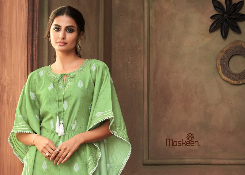 Maskeen Samaira Pure Silk Digital Print Designer Wear Kurti