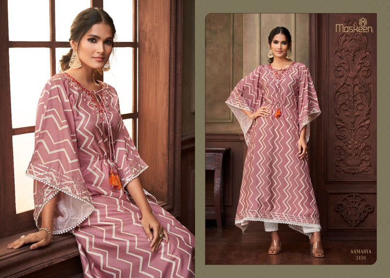 Maskeen Samaira Pure Silk Digital Print Designer Wear Kurti