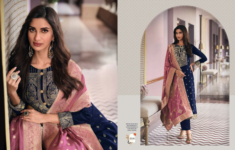 Meera Trendz Charmy Aarya Vol 2 Cream Silk Weaving Jacquard Designer Salwar Suit