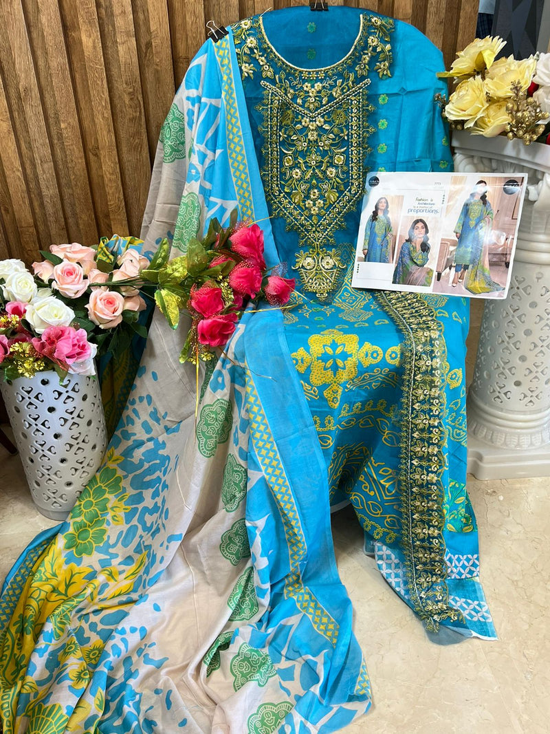Mehboob Tex Chrizma Vol 1 Pure Cotton With Embroidery Work Pakistani Suit