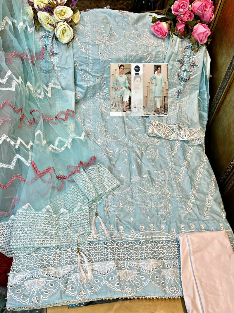 Mehboob Twinkle Vol 1 Cambric Cotton With Heavy Embroidery Work Suit