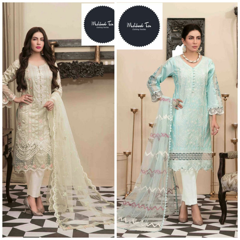 Mehboob Twinkle Vol 1 Cambric Cotton With Heavy Embroidery Work Suit
