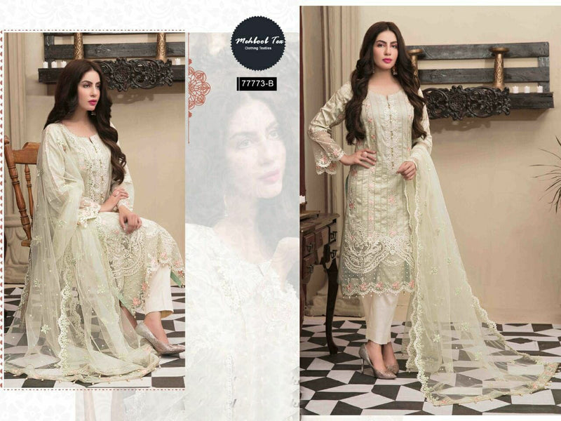 Mehboob Twinkle Vol 1 Cambric Cotton With Heavy Embroidery Work Suit