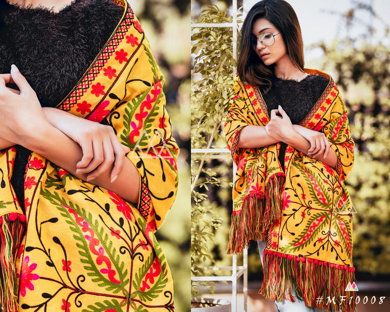 Mesmora Non Catelogue Khadi Warm Woollen Embroidery Work Salwar Suit