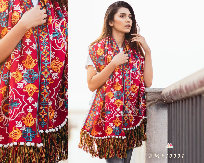 Mesmora Non Catelogue Khadi Warm Woollen Embroidery Work Salwar Suit