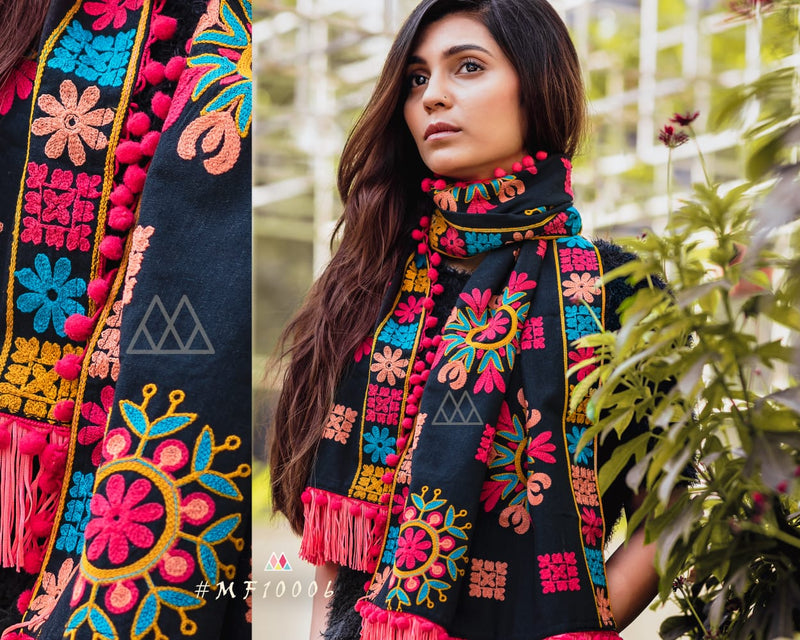 Mesmora Non Catelogue Khadi Warm Woollen Embroidery Work Salwar Suit