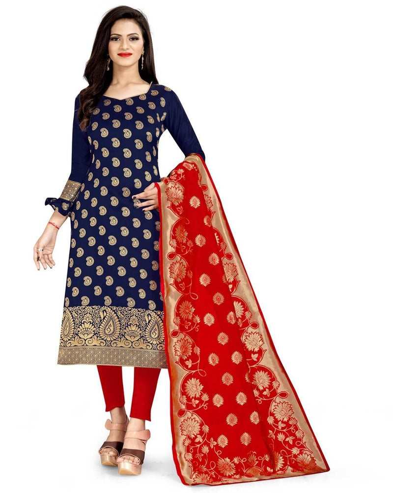 Mf Banarasi Daman Suits Banarasi Silk Casual Wear Exclusive Designer Printed Salwar Suits