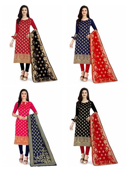 Mf Banarasi Daman Suits Banarasi Silk Casual Wear Exclusive Designer Printed Salwar Suits