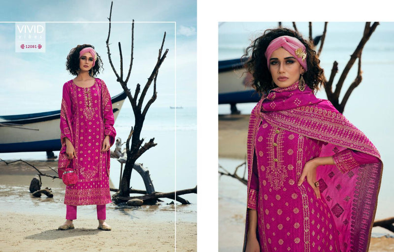 Mira Traditional  Dola  Jaccquard  Viscose Pure Doll Dress Materiyal