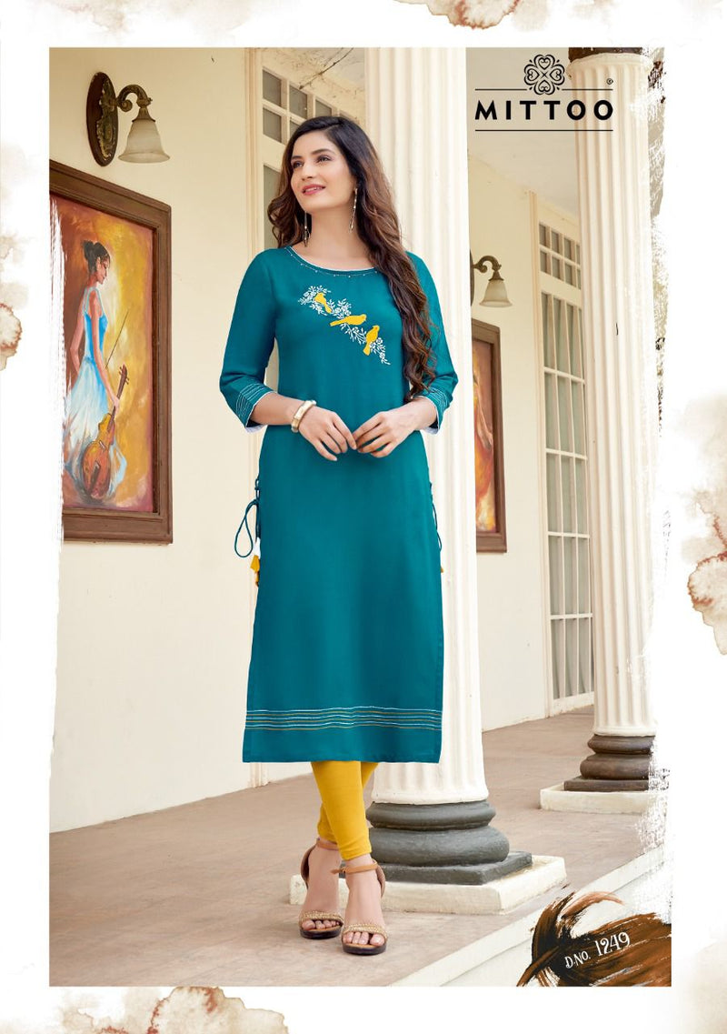 Mitto Fashion Palak Vol 28 Heavy Rayon Designer Kurti