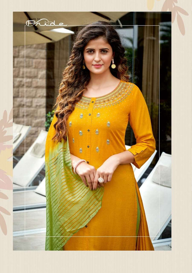 Mittoo Rangpreet Vol 3 Viscose Jacquard Butti Fancy Salwar Suit