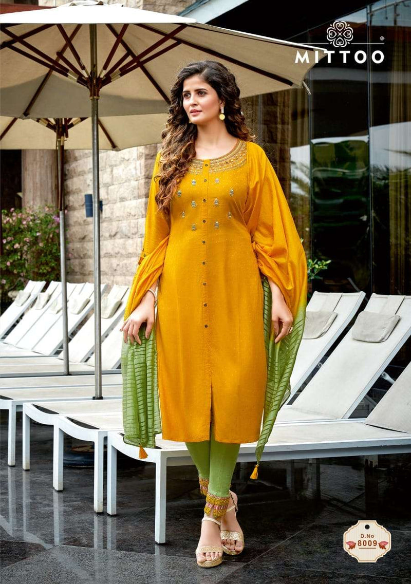 Mittoo Rangpreet Vol 3 Viscose Jacquard Butti Fancy Salwar Suit