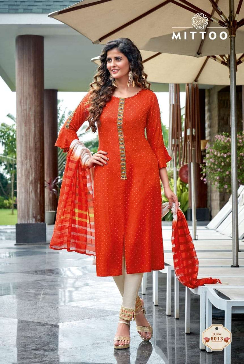 Mittoo Rangpreet Vol 3 Viscose Jacquard Butti Fancy Salwar Suit