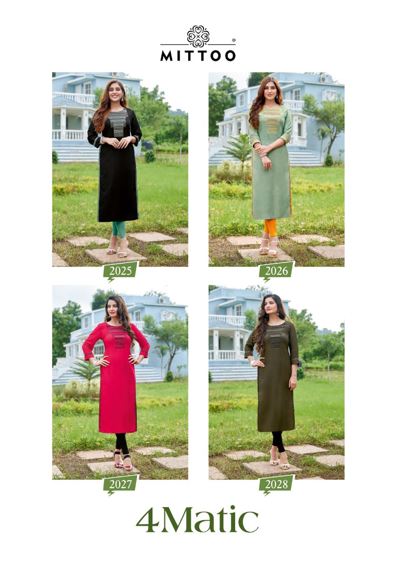 Mittoo 4Matic Rayon Embroidery Thread Hand Work  Designer Kurti Wear