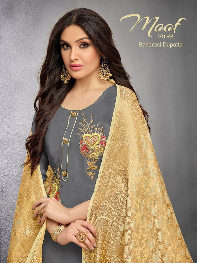 Moof Vol 9 Maslin Cotton Heavy Banarasi Casual Wear Salwar Suit