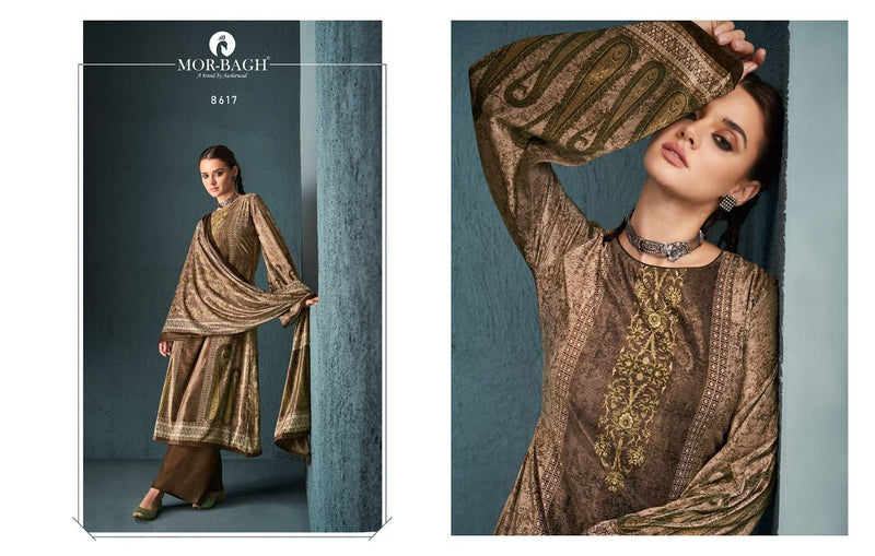 Mor Bagh Mehran Velvet Digital Print Pure Viscose Pashmina Salwar Suit