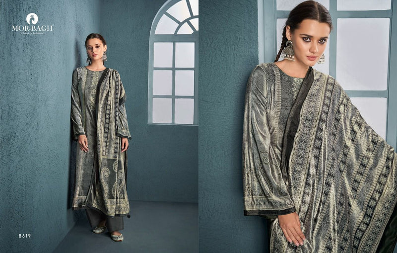 Mor Bagh Mehran Velvet Digital Print Pure Viscose Pashmina Salwar Suit