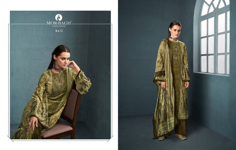 Mor Bagh Mehran Velvet Digital Print Pure Viscose Pashmina Salwar Suit