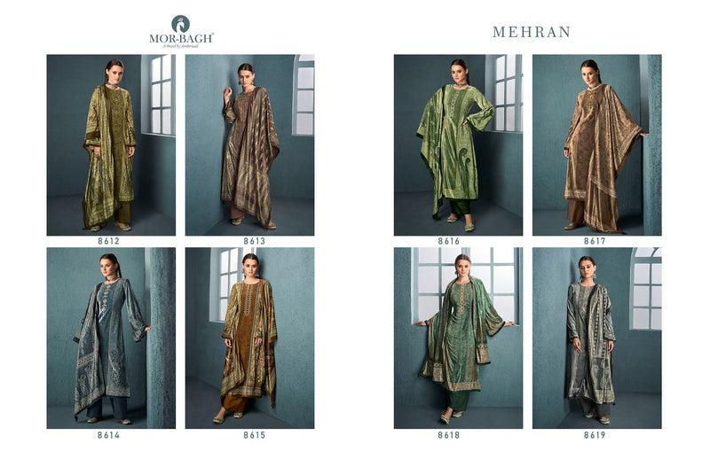 Mor Bagh Mehran Velvet Digital Print Pure Viscose Pashmina Salwar Suit