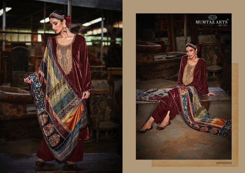 Mumtaz Art Safaa Vol 1 Pure Velvet Superior Quality Salwar Kameez