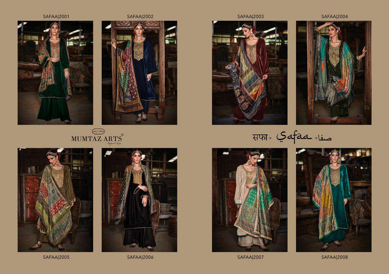 Mumtaz Art Safaa Vol 1 Pure Velvet Superior Quality Salwar Kameez