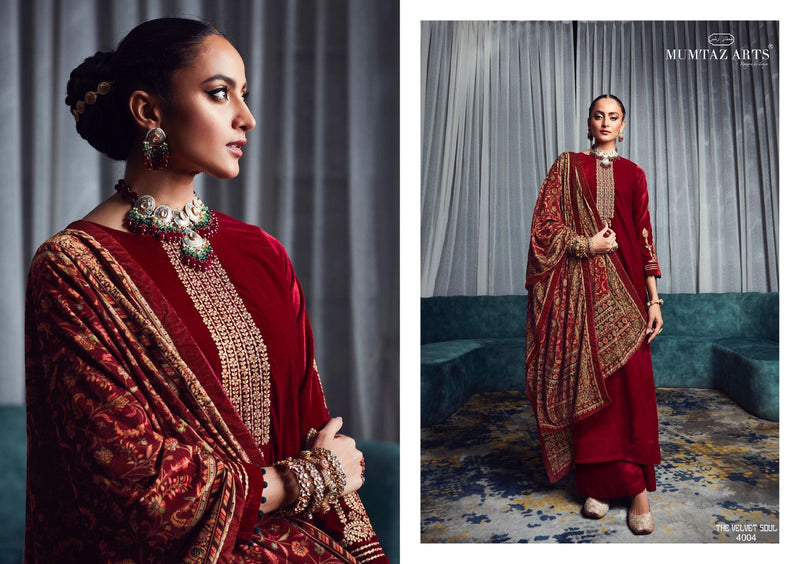 Mumtaz Art The Velvet Soul Vol 4 Superior Quality With Heavy Coding Embroidery Neck