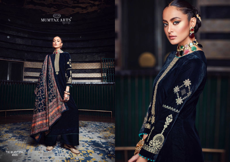 Mumtaz Art The Velvet Soul Vol 4 Superior Quality With Heavy Coding Embroidery Neck