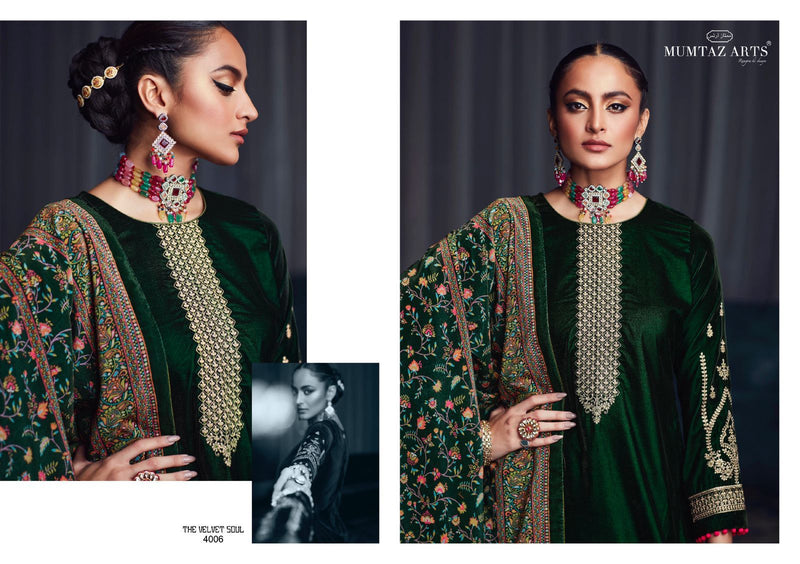 Mumtaz Art The Velvet Soul Vol 4 Superior Quality With Heavy Coding Embroidery Neck