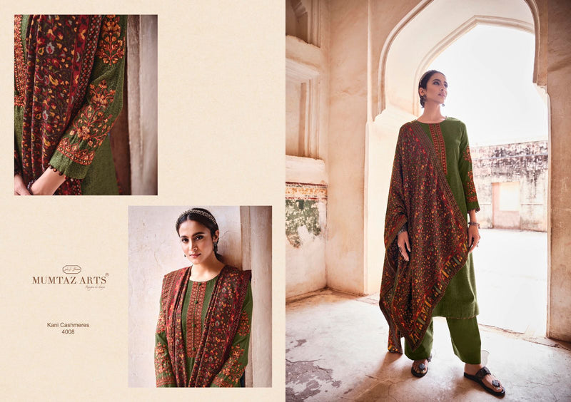 Mumtaz Arts Kani Cashmeres Lawn Cotton Digital Print Heavy Embroidery Work Salwar Kmaeez