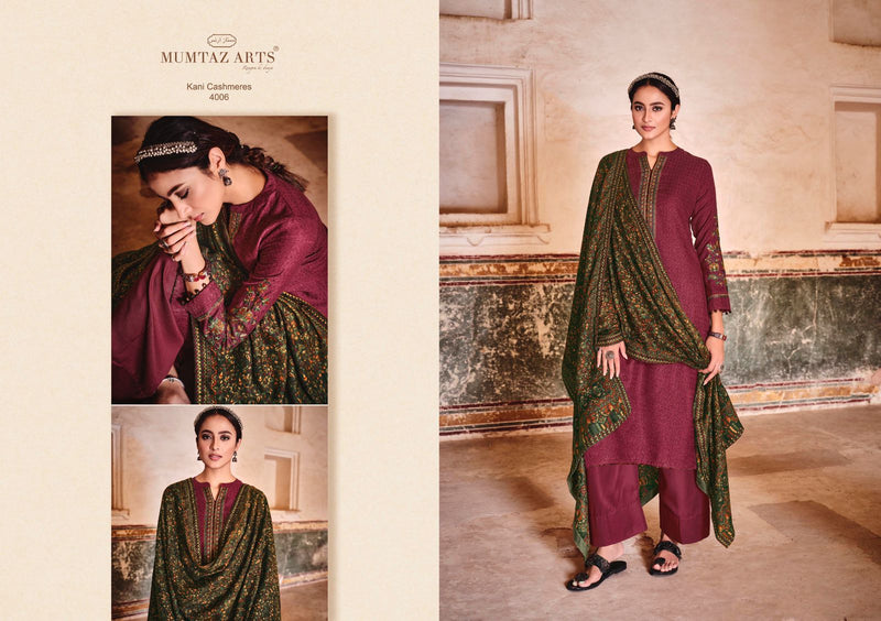 Mumtaz Arts Kani Cashmeres Lawn Cotton Digital Print Heavy Embroidery Work Salwar Kmaeez