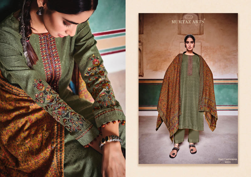 Mumtaz Arts Kani Cashmeres Lawn Cotton Digital Print Heavy Embroidery Work Salwar Kmaeez