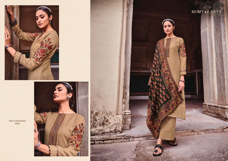 Mumtaz Arts Kani Cashmeres Lawn Cotton Digital Print Heavy Embroidery Work Salwar Kmaeez
