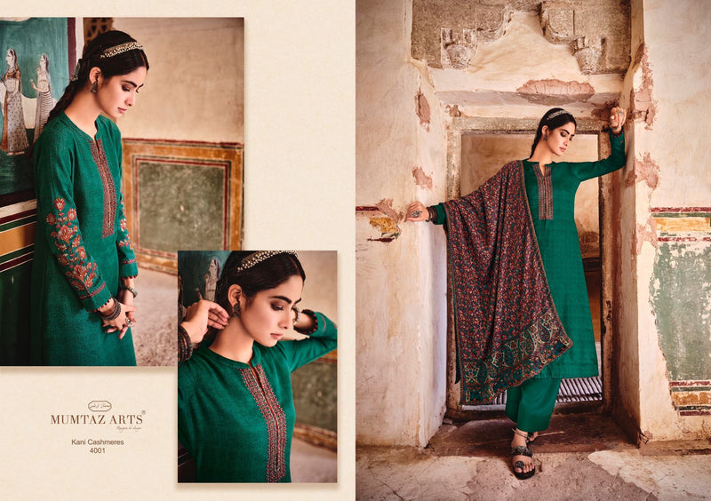 Mumtaz Arts Kani Cashmeres Lawn Cotton Digital Print Heavy Embroidery Work Salwar Kmaeez