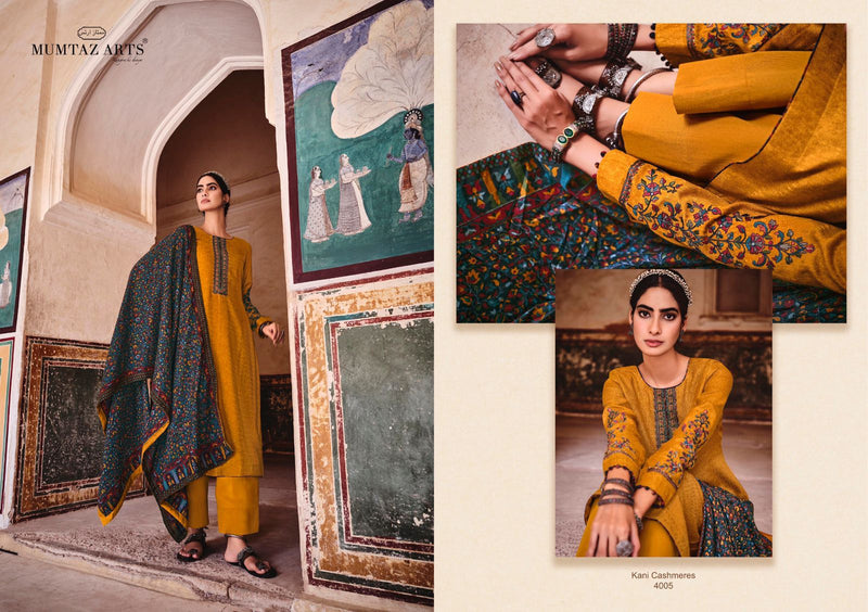 Mumtaz Arts Kani Cashmeres Lawn Cotton Digital Print Heavy Embroidery Work Salwar Kmaeez