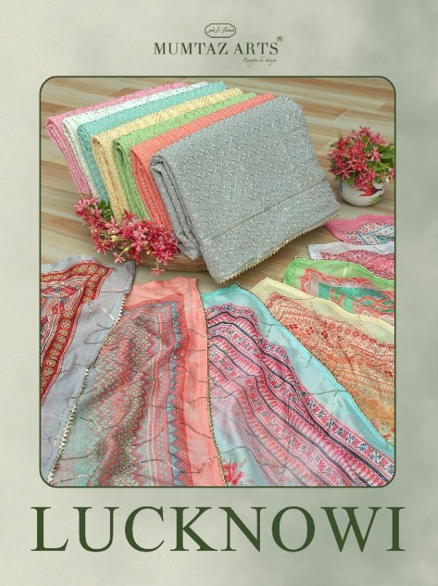 Mumtaz Arts Launch Lucknowi Georgette With lucknowi Embroidery Work Wedding Wear Salwar Suits